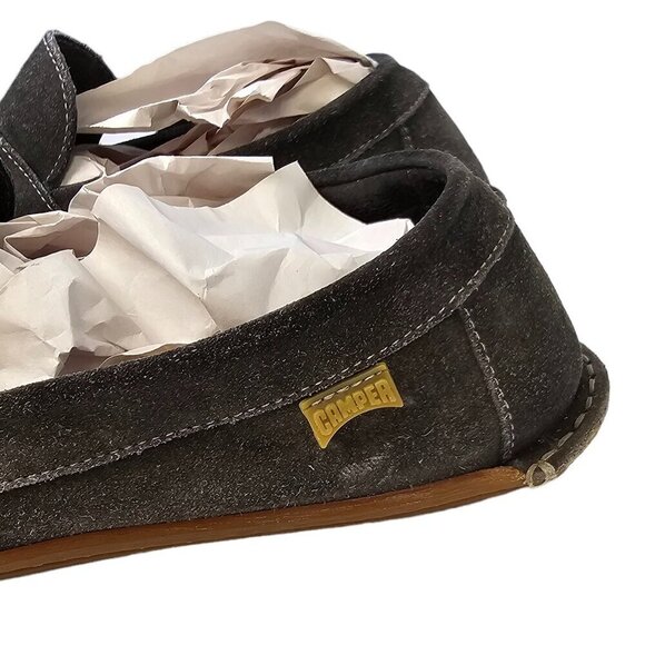 Camper Mens Casco Suede Moccasins Size 42 US 9 Gray Rubber Sole - Picture 7 of 12